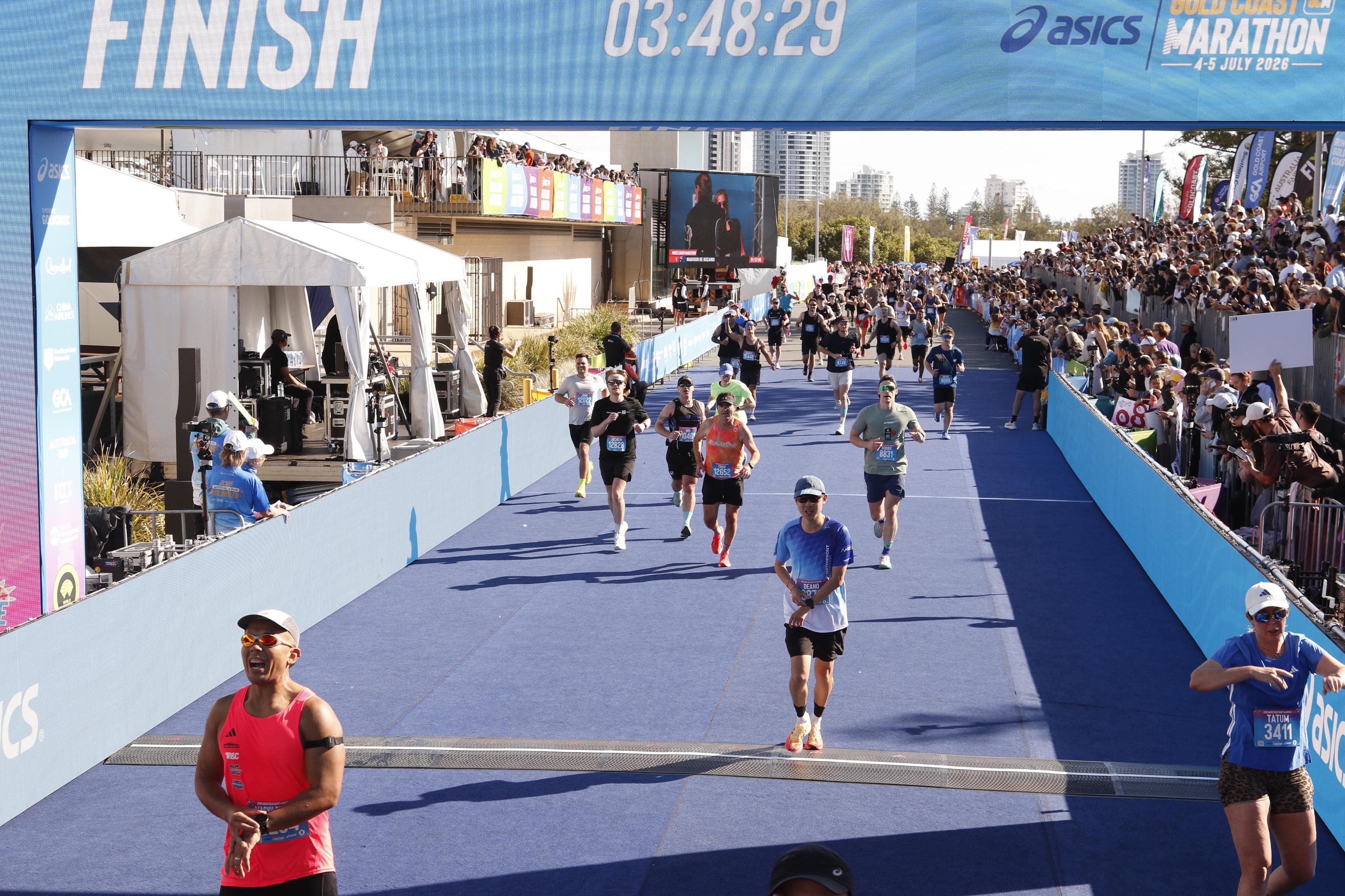 Crossing the finish line